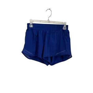 Lululemon Hotty Hot Blue Low Rise Lined Running Shorts Athleisure Size 6